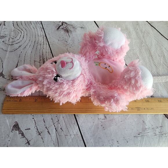 Greenbrier Pink Bunny Rabbit Plush Soft Toy Stuffed Animal Carrot 7inch Toy - Picture 5 of 5